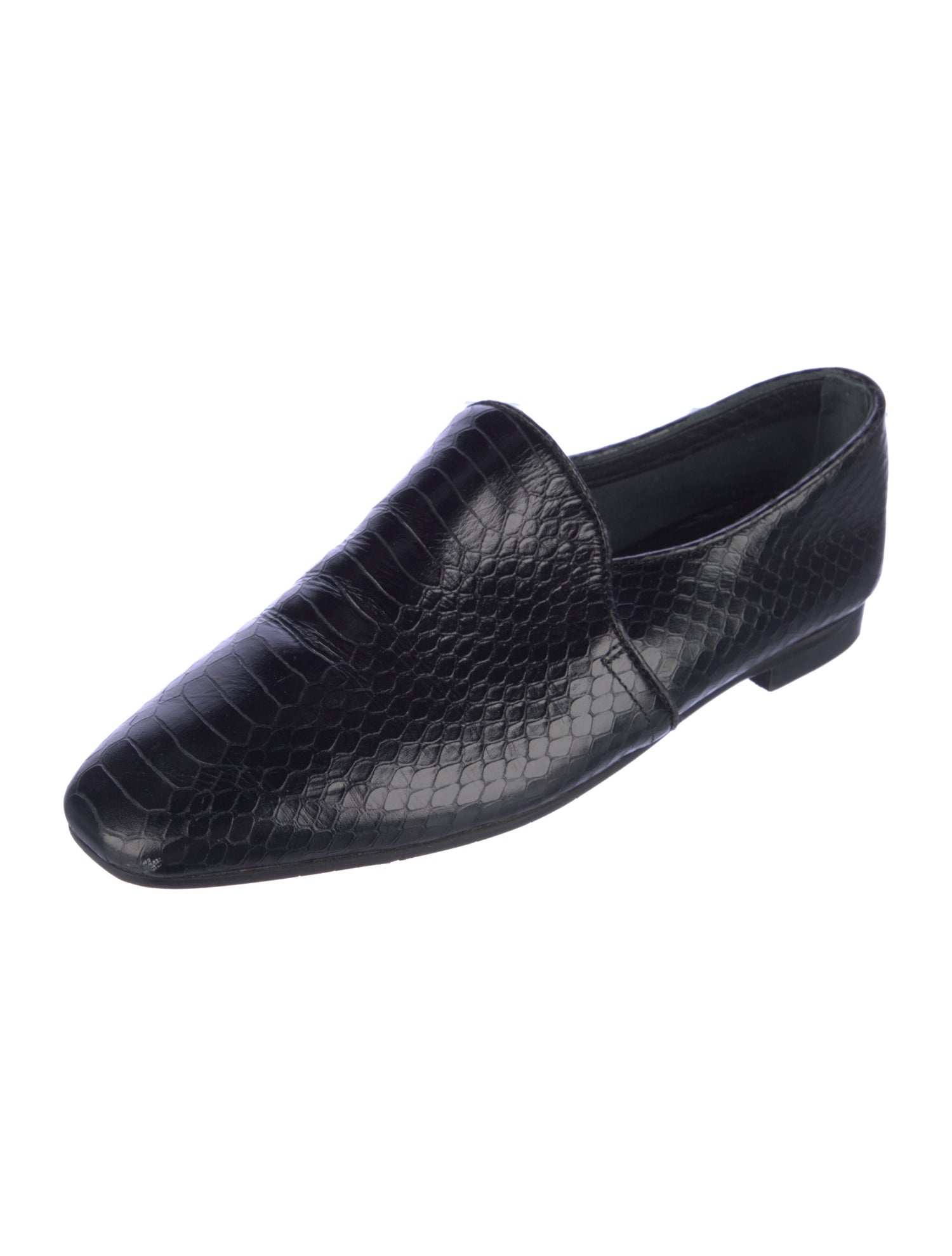 Aquatalia Leather Animal Print Loafers