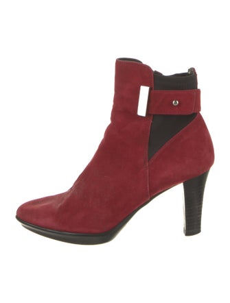Aquatalia Suede Colorblock Pattern Boots
