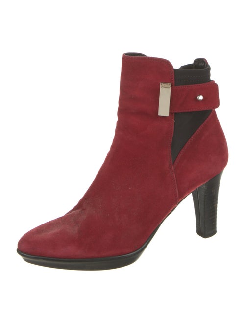 Aquatalia Suede Colorblock Pattern Boots