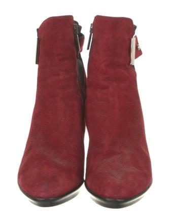 Aquatalia Suede Colorblock Pattern Boots