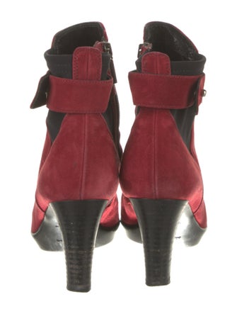 Aquatalia Suede Colorblock Pattern Boots