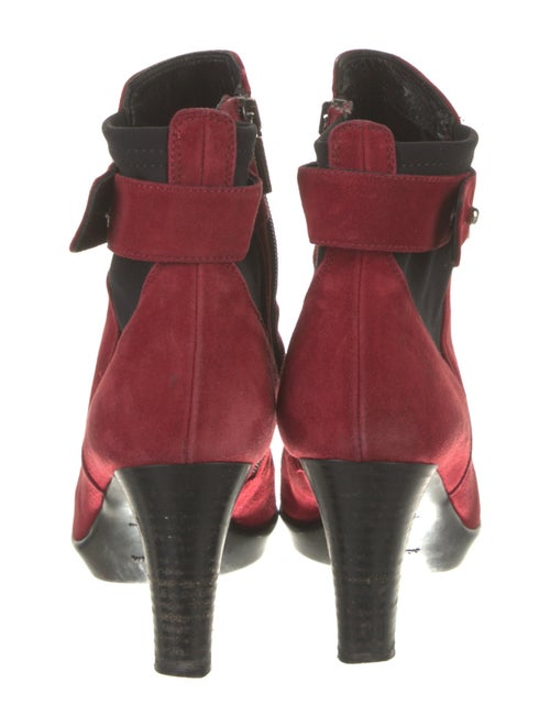 Aquatalia Suede Colorblock Pattern Boots