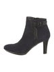 Aquatalia Suede Leather Trim Embellishment Boots