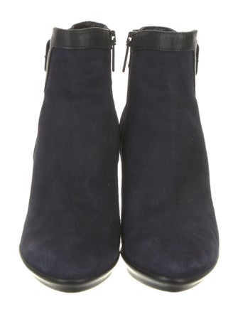 Aquatalia Suede Leather Trim Embellishment Boots