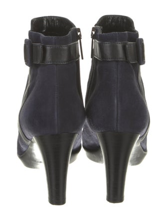 Aquatalia Suede Leather Trim Embellishment Boots