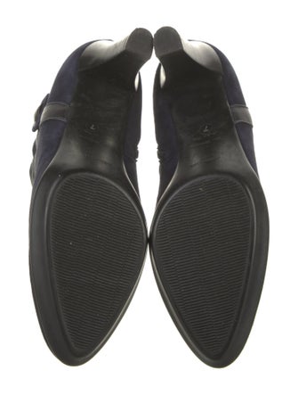 Aquatalia Suede Leather Trim Embellishment Boots