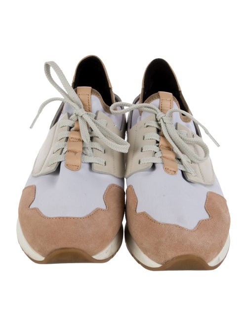 Aquatalia Leather Colorblock Pattern Athletic Sneakers