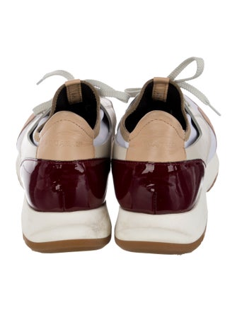 Aquatalia Leather Colorblock Pattern Athletic Sneakers