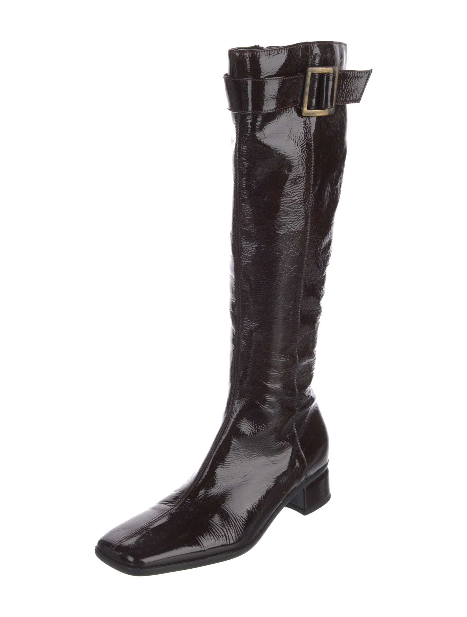 Aquatalia Patent Leather Riding Boots