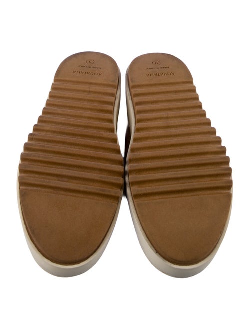 Aquatalia Suede Fur Trim Slippers