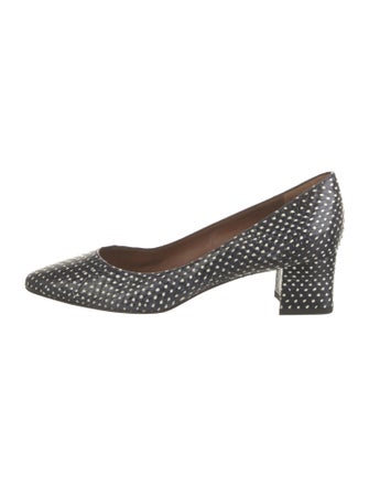 Aquatalia Embossed Leather Animal Print Pumps