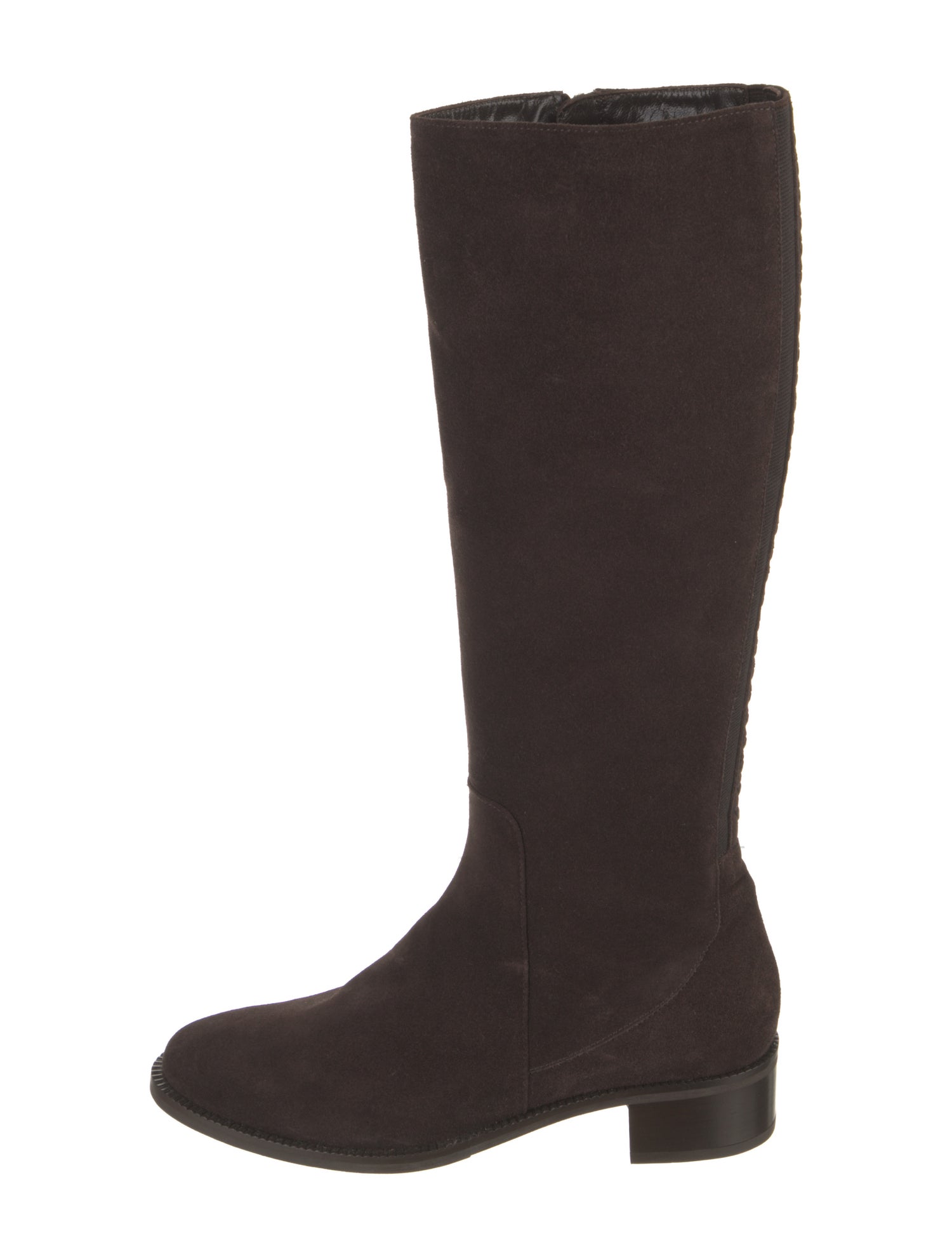 Aquatalia Suede Whipstitch Trim Riding Boots