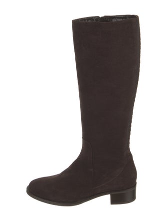 Aquatalia Suede Whipstitch Trim Riding Boots