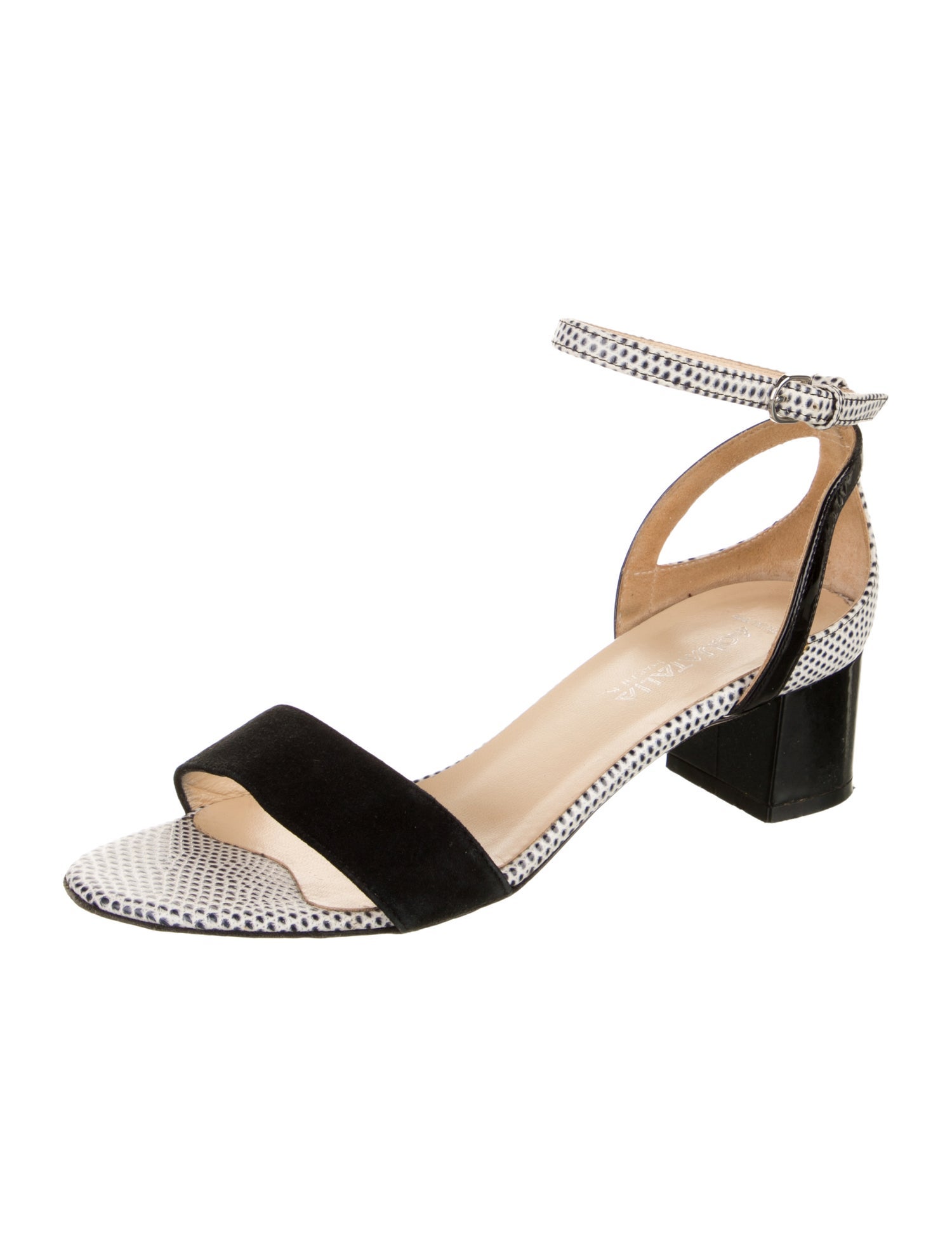 Aquatalia Suede Animal Print Sandals