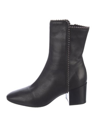Aquatalia Leather Studded Accents Boots