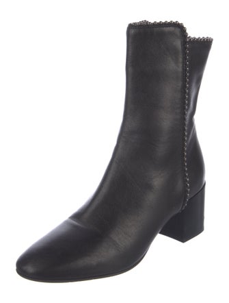 Aquatalia Leather Studded Accents Boots