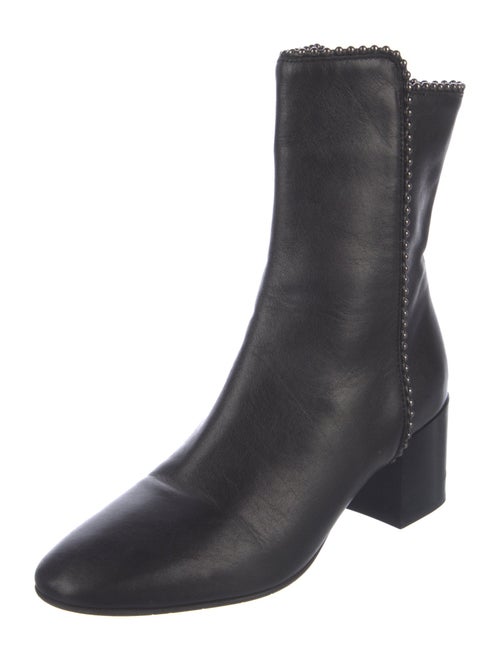 Aquatalia Leather Studded Accents Boots