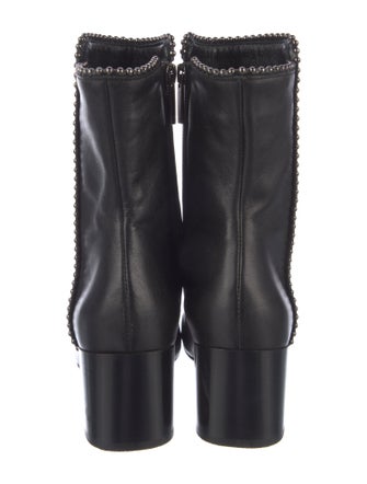 Aquatalia Leather Studded Accents Boots
