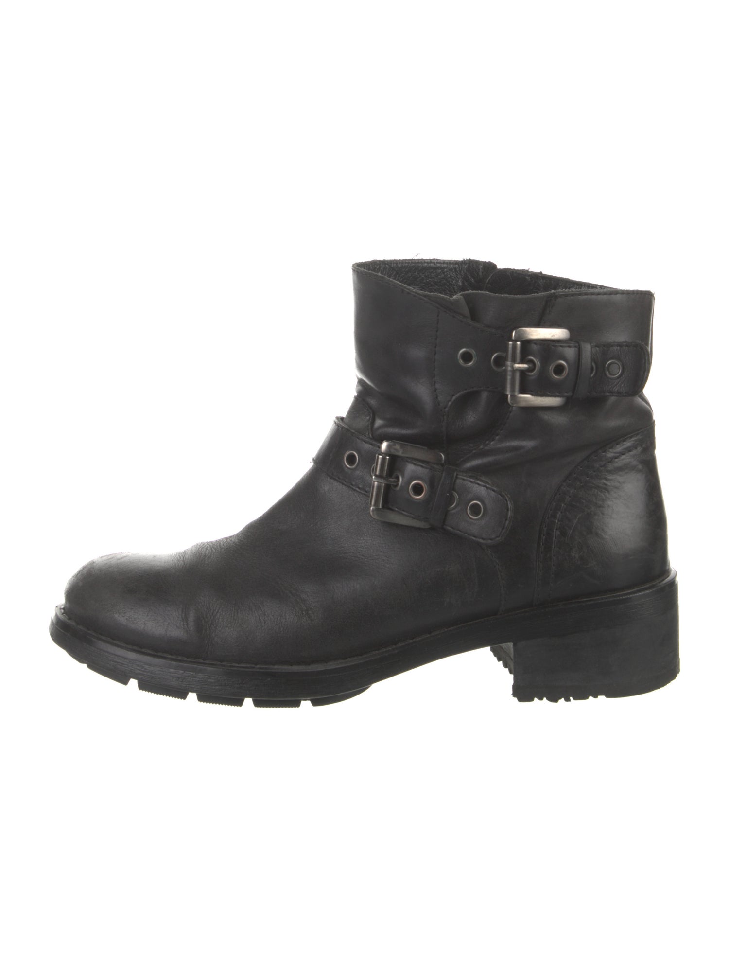 Aquatalia Leather Moto Boots
