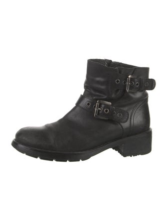 Aquatalia Leather Moto Boots