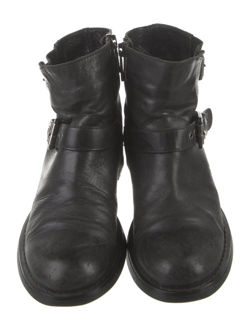 Aquatalia Leather Moto Boots
