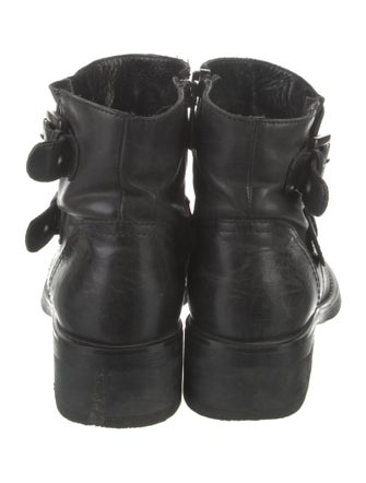Aquatalia Leather Moto Boots
