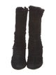 Aquatalia Suede Faux Fur Trim Boots