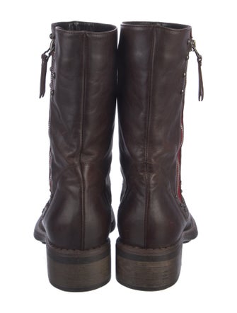 Aquatalia Leather Combat Boots