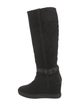 Aquatalia Quilted Pattern Suede Rain Boots