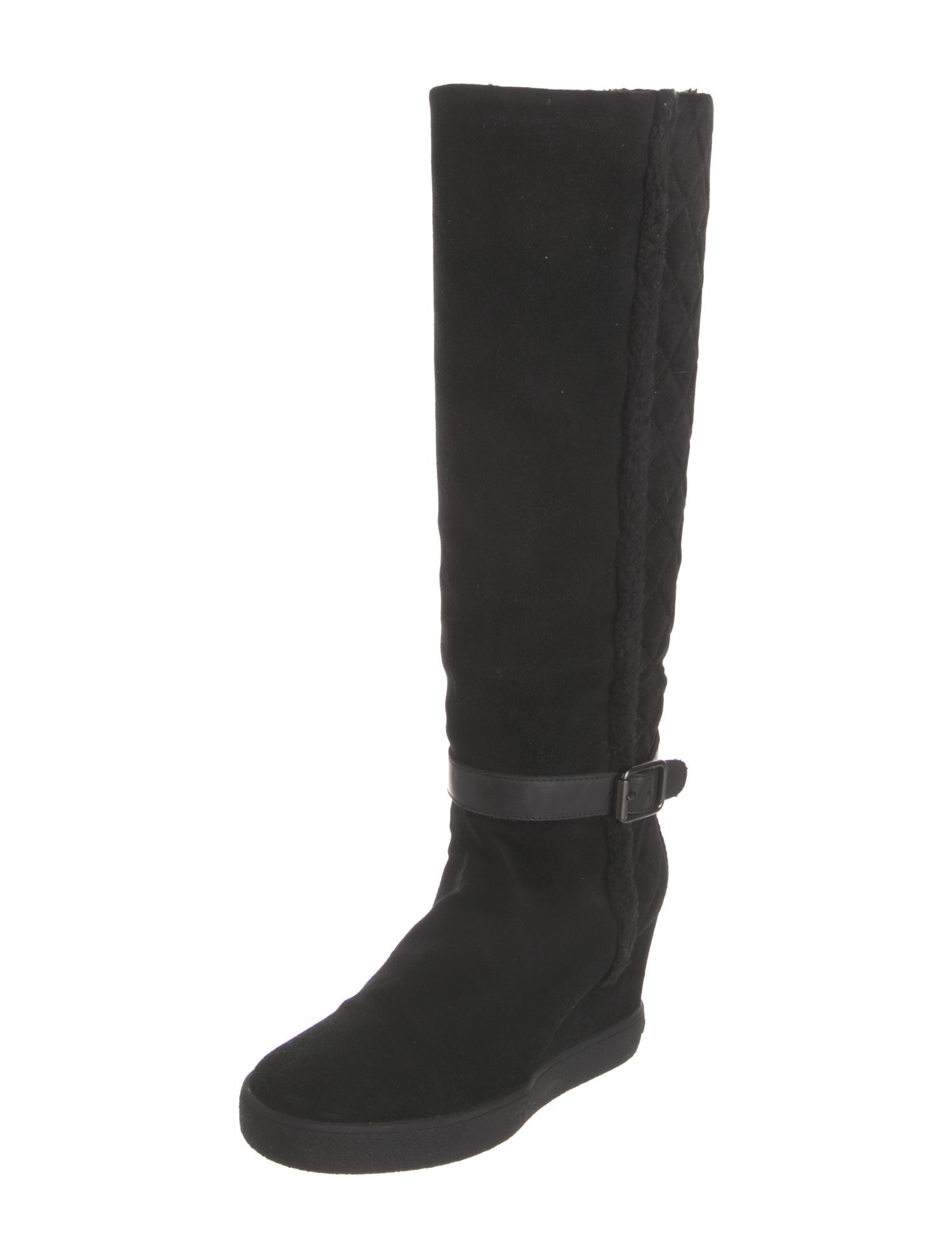 Aquatalia Quilted Pattern Suede Rain Boots