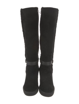 Aquatalia Quilted Pattern Suede Rain Boots