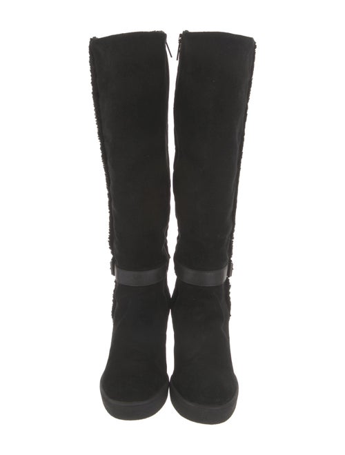 Aquatalia Quilted Pattern Suede Rain Boots