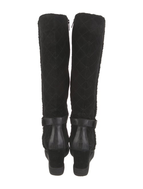 Aquatalia Quilted Pattern Suede Rain Boots