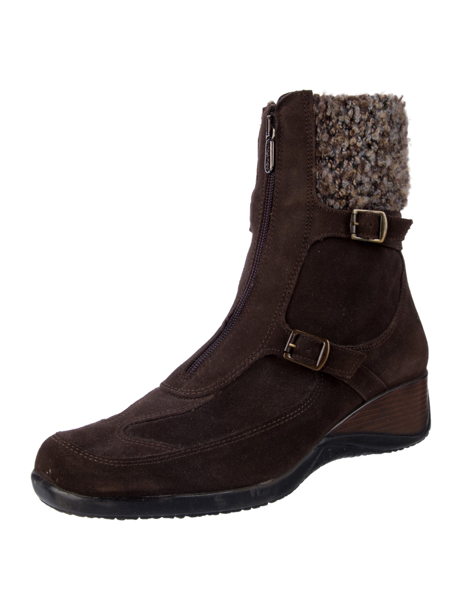 Aquatalia Suede Colorblock Pattern Sock Boots