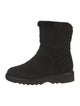 Aquatalia Suede Faux Fur Trim Boots