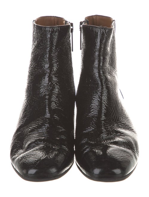 Aquatalia Patent Leather Animal Print Boots