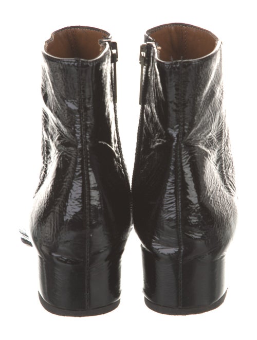 Aquatalia Patent Leather Animal Print Boots