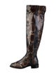 Aquatalia Snakeskin Animal Print Boots