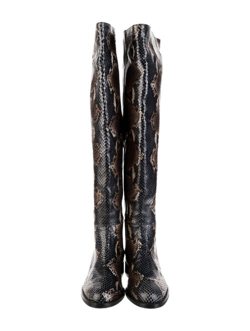 Aquatalia Snakeskin Animal Print Boots