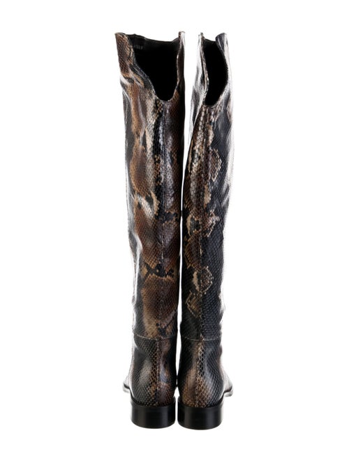 Aquatalia Snakeskin Animal Print Boots