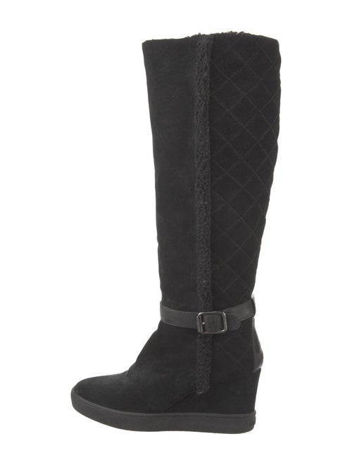 Aquatalia Quilted Pattern Suede Boots