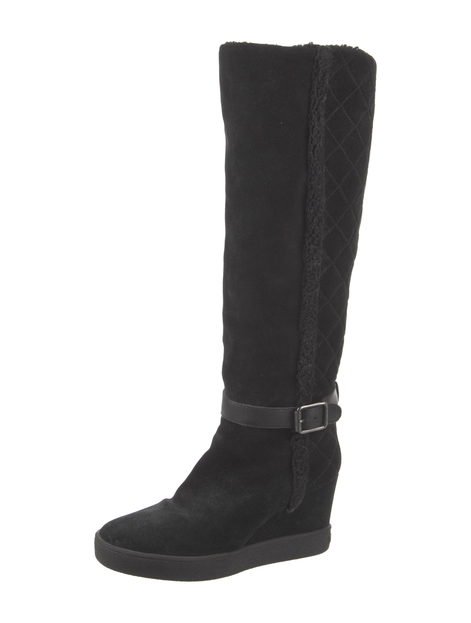 Aquatalia Quilted Pattern Suede Boots