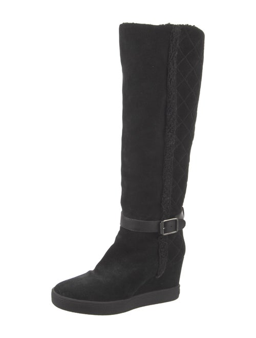 Aquatalia Quilted Pattern Suede Boots