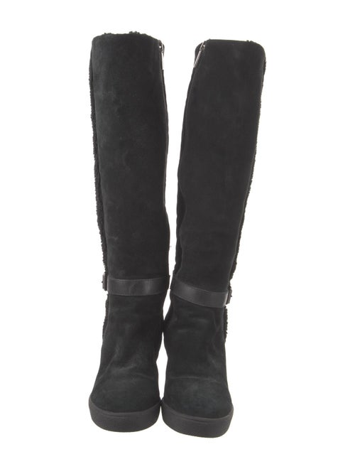 Aquatalia Quilted Pattern Suede Boots