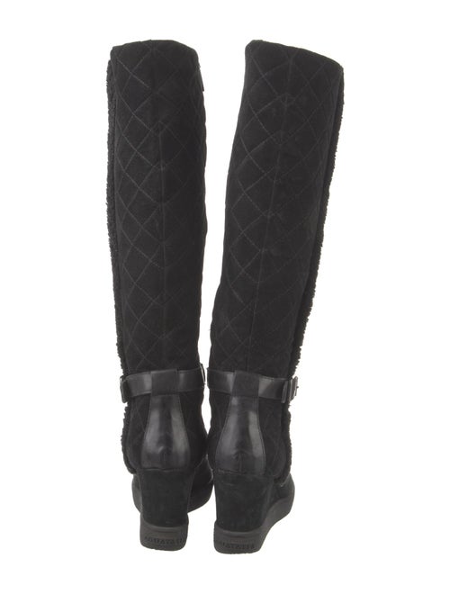 Aquatalia Quilted Pattern Suede Boots