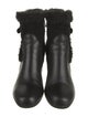 Aquatalia Leather Fur Trim Boots