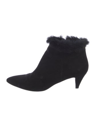 Aquatalia Suede Fur Trim Boots