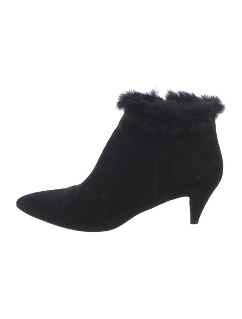 Aquatalia Suede Fur Trim Boots