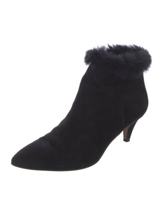 Aquatalia Suede Fur Trim Boots
