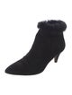 Aquatalia Suede Fur Trim Boots
